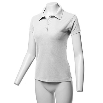 A2Y Junior-Fit 4-Button Cotton Pique Polo Shirt White S