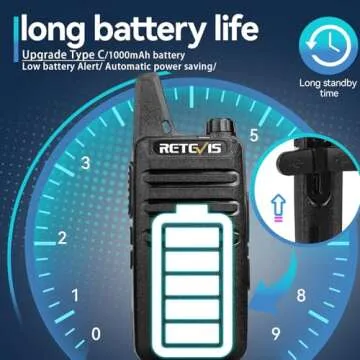 Retevis RT22 Walkie Talkies Hands Free Two-Way Radios (6 Pack)