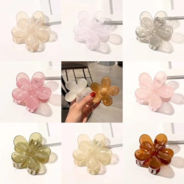 Flower Hair Clips Set 8PCS Strong Hold for Thick Hair