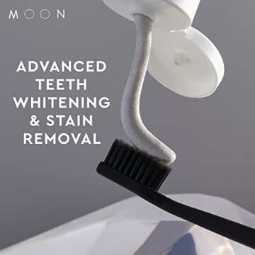 MOON Platinum Advanced Teeth Whitening Toothpaste with Fluoride - SLS Free Toothpaste with Titanium ...