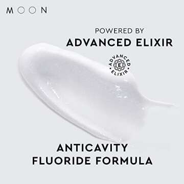 MOON Platinum Advanced Teeth Whitening Toothpaste with Fluoride - SLS Free Toothpaste with Titanium Dioxide & Essential Oils for Cavity Protection & Surface Stain Removal - Platinum Mint (2 Pack)