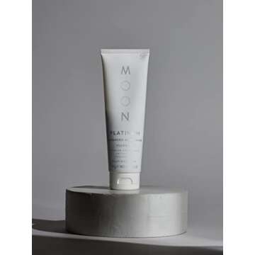 MOON Platinum Advanced Teeth Whitening Toothpaste with Fluoride - SLS Free Toothpaste with Titanium Dioxide & Essential Oils for Cavity Protection & Surface Stain Removal - Platinum Mint (2 Pack)