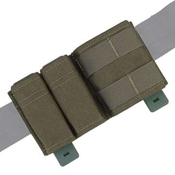 5.56 Mag Pouch Double 9mm MOLLE Magazine Pouch Set Tactical Placard with Quick Release Insert for Ch...