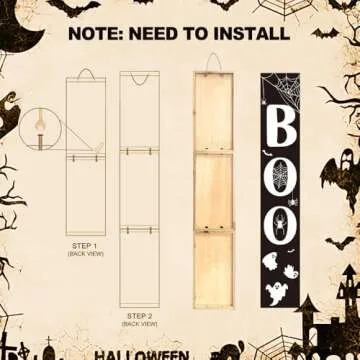 Vanleonet Halloween Porch Sign for a Spooky Welcome