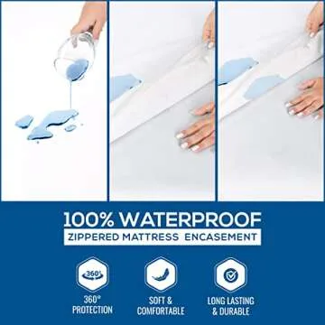 Utopia Bedding Zippered Mattress Encasement Twin XL - Waterproof & Bed Bug Proof Mattress Protector