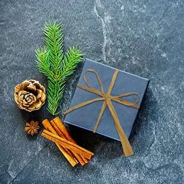 KEILEOHO 2 Rolls 500 Yards Each Raffia Ribbon Natural Cellulose Paper Twine Light Brown Biodegradable Raffia Grass Yarn for Gift Wrapping, Festival Decoration, Craft, ect