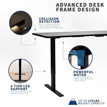 VIVO Electric Standing Desk with Memory Controller - Active Workstation