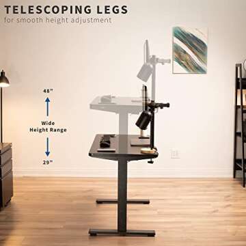 VIVO Electric Standing Desk with Memory Controller - Active Workstation
