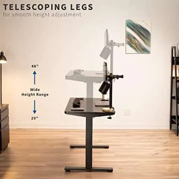 VIVO Electric Standing Desk with Memory Controller - Active Workstation