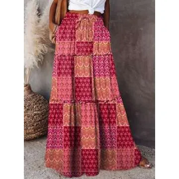 Happy Sailed Boho Maxi Skirt with Pockets - Chic Style