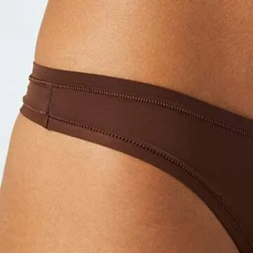 Amazon Essentials Women's Thong Underwear (Available in Plus Size), Pack of 6, Black/Rich Hazel, X-Large