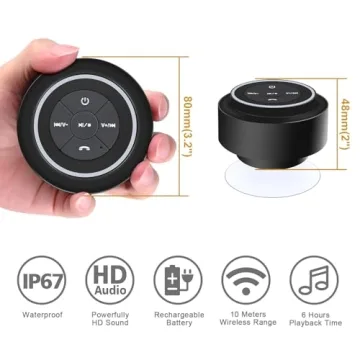 Bluetooth Shower Speaker - Waterproof & Portable Design
