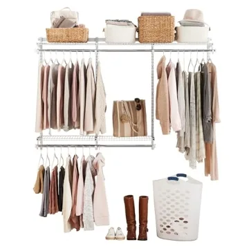 Rubbermaid Configurations Custom Closet Kit: Adjustable Metal Shelving for Efficient Home Organizati...