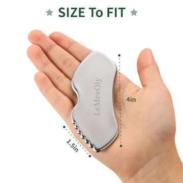 LeMeeOly Stainless Steel Gua Sha Facial Tools Metal GuaSha Tool For Face Neck, Detailer Gua Sha Lymphatic Drainage Face Massage Tool, Gift for Women
