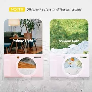 Rieibi ZV-1F Case, Soft Silicone Protective Case for Sony ZV1F/ZV-1M2/ZV-1 Mark II (NOT for ZV1) Vlog Camera, Lightweight ZV1F Case - Pink White