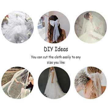 Table Runner Wedding Arch Decorations Table Line Bridal Shower Decor Fabric Romantic Pearl Lace Tablecloth for Events Embroidered Sheer Wrinkle Free White Dessert Table Cloth Chiffon Tulle White
