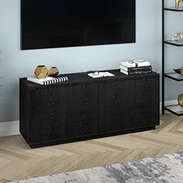 Henn&Hart Hanson 57" TV Stand in Black - Stylish & Functional