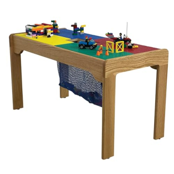 Fun Builder Table-Compatible with Lego® Brand Blocks with Built in Mesh Net 32"x16" Made in USA! So...