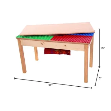 Fun Builder Kids Table Compatible with LEGO Blocks - Built to Last!