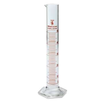 Karter Scientific 50ml Graduated Cylinder - Borosilicate Glass - Accurate Measurements