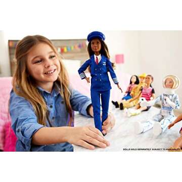 Barbie Pilot Doll, Brunette, with Pilot’s Hat - Dream Big Adventure