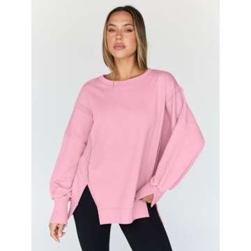 Trendy Queen Womens Oversized Sweatshirts Hoodies Crewneck Shirts Fall Outfits Teen Girls Y2k Winter...