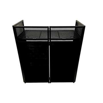 DJ Event Facade White/Black Scrim Metal Frame Booth + 20" x 40" Flat Table Top Includes Both White and Black Panels + Carrying Cases!