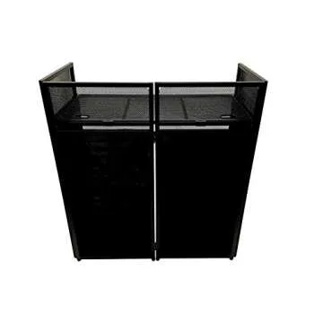 DJ Event Facade White/Black Scrim Metal Frame Booth + 20" x 40" Flat Table Top Includes Both White and Black Panels + Carrying Cases!