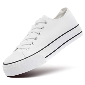 ZGR Women's Fashion Canvas Sneakers Platform Casual Shoes - Comfortable, Stylish, and Affordable