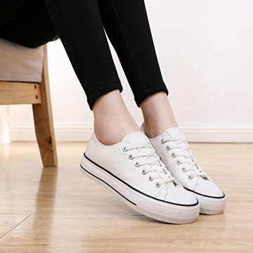 ZGR Women's Fashion Canvas Sneakers - Comfortable Platform Shoes