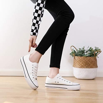 ZGR Women's Fashion Canvas Sneakers - Comfortable Platform Shoes