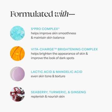 TULA Skin Care Bedtime - Bright Vita-Charge™ Overnight Brightening Treatment, Vitamin C & Niacinamide help Even Skin Tone & Texture, 1.7fl oz