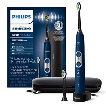 Philips Sonicare ProtectiveClean 6500 Rechargeable Electric Toothbrush, Smart Technology, Navy Blue