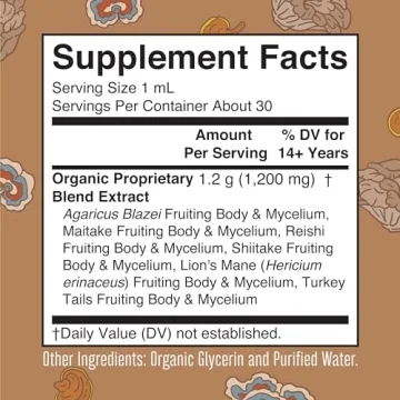 Organic Mushroom Complex by MaryRuth's - Health Boosting Drops