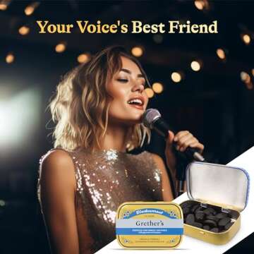 GRETHER'S Pastilles Classic Blackcurrant Natural Remedy Dry Mouth Relief - Soothing Throat & Healthy Voice - Long-Lasting Flavor, Gift for Singers - 1-Pack - 2.1 oz.