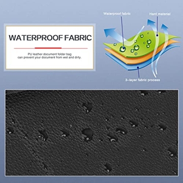 Toplive Stylish Document File Folder | Waterproof PU Leather Case