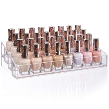 Clear 4-Tier Nail Polish Organizer | Made in USA