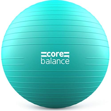 Core Balance Exercise Ball for Workouts and Pregnancy Support, 4 Sizes with Pump