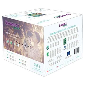 Bambo Nature Eco Friendly Baby Diapers Classic for Sensitive Skin, Size 3 (11-20 Lbs), 66 Count (2 P...