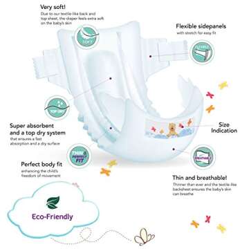 Bambo Nature Eco-Friendly Diapers for Sensitive Skin, Size 3