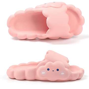 Cute slides for women Clouds Slides Sandals Cartoon Slippers Cloudy Thickened Soft-soled Slippers Bath Slippers Shower Slippers Non-Slip Cute Spa Slipper for Indoor and Outdoor,Bathroom Pool Garden