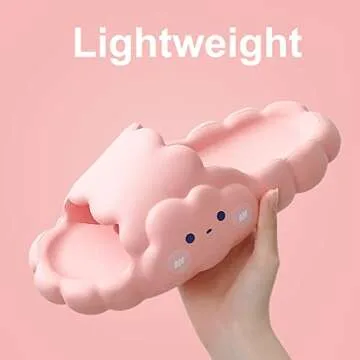 Cute slides for women Clouds Slides Sandals Cartoon Slippers Cloudy Thickened Soft-soled Slippers Bath Slippers Shower Slippers Non-Slip Cute Spa Slipper for Indoor and Outdoor,Bathroom Pool Garden