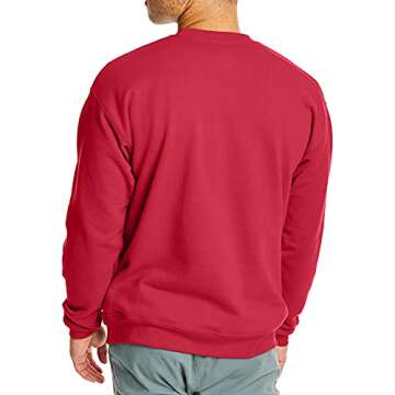 Hanes Men's EcoSmart Sweatshirt in Deep Red – Perfect Fit for Everyone