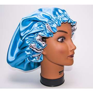 XX-LARGE Jumbo Reversible Satin Hair Bonnet - 50+ Colors Available