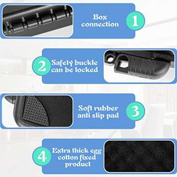 OUUTMEE Portable Hard Case with Customizable Foam