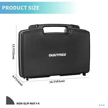 OUUTMEE Portable Hard Case with Customizable Foam