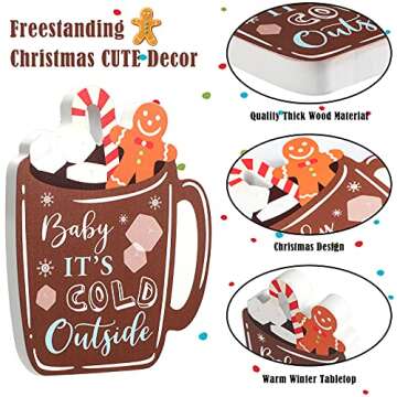 Christmas Hot Cocoa Tiered Tray Decor Set