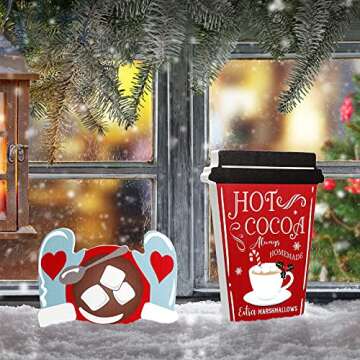 Christmas Hot Cocoa Tiered Tray Decor Set