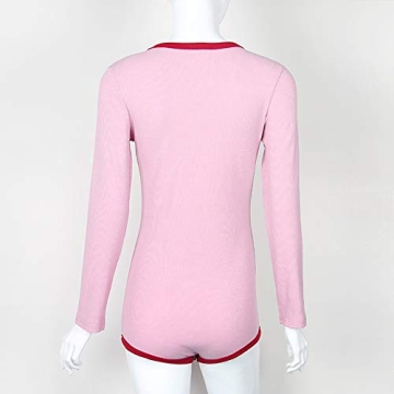 Roselux Sexy Deep V Neck Knitted Bodysuit for Women