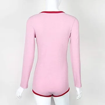 Roselux Sexy Deep V Neck Knitted Bodysuit for Women